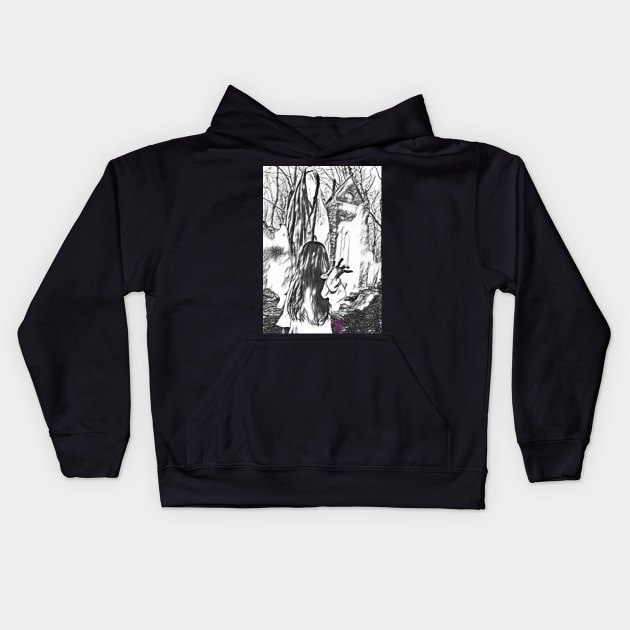 Ghosts in cemetery Kids Hoodie by Viper Unconvetional Concept